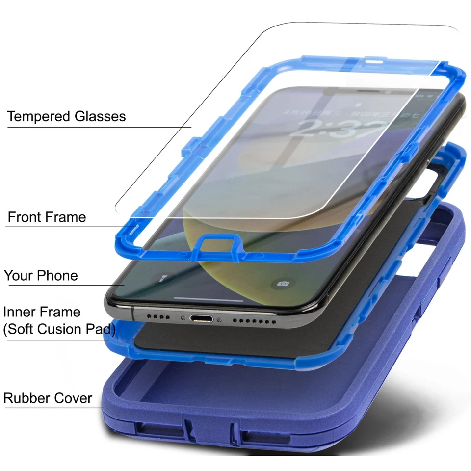 For Apple iPhone X XR XS Max 10 Shockproof Protective Rugged Hard Cover Case - Image 3 of 4