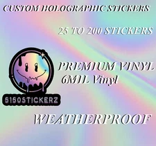 Custom Holographic Vinyl Stickers / Die Cut Stickers / Logo Stickers