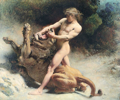 oil painting 100% handpainted on canvas ''Samson's youth ''