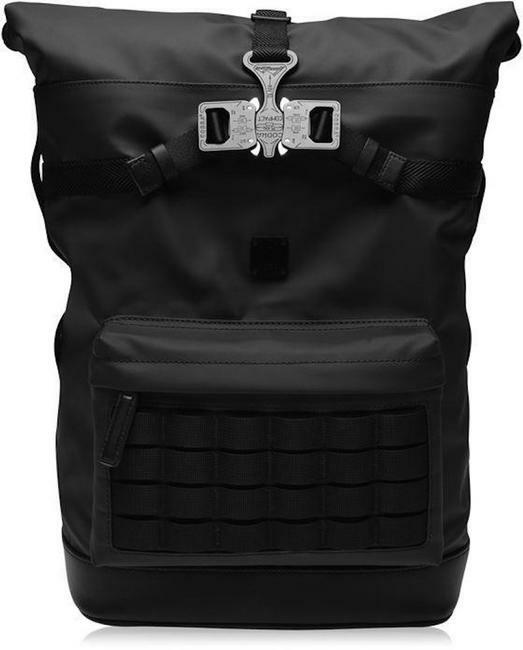 New MCM Black Monogram Nylon Utility hiking Travel Backpack