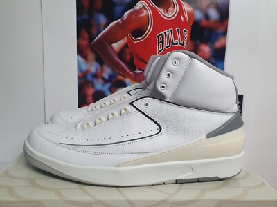 Nike Air Jordan 2 Retro Cement Grey Herren UK 16 EUR 51,5 (DR8884 100)