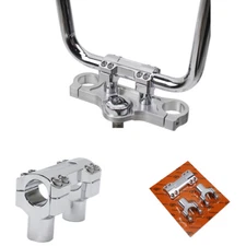 Fat Boy Wide Glide FAT Bob Chrome 1 1/4" Handlebar Risers Kit for Harley Softail