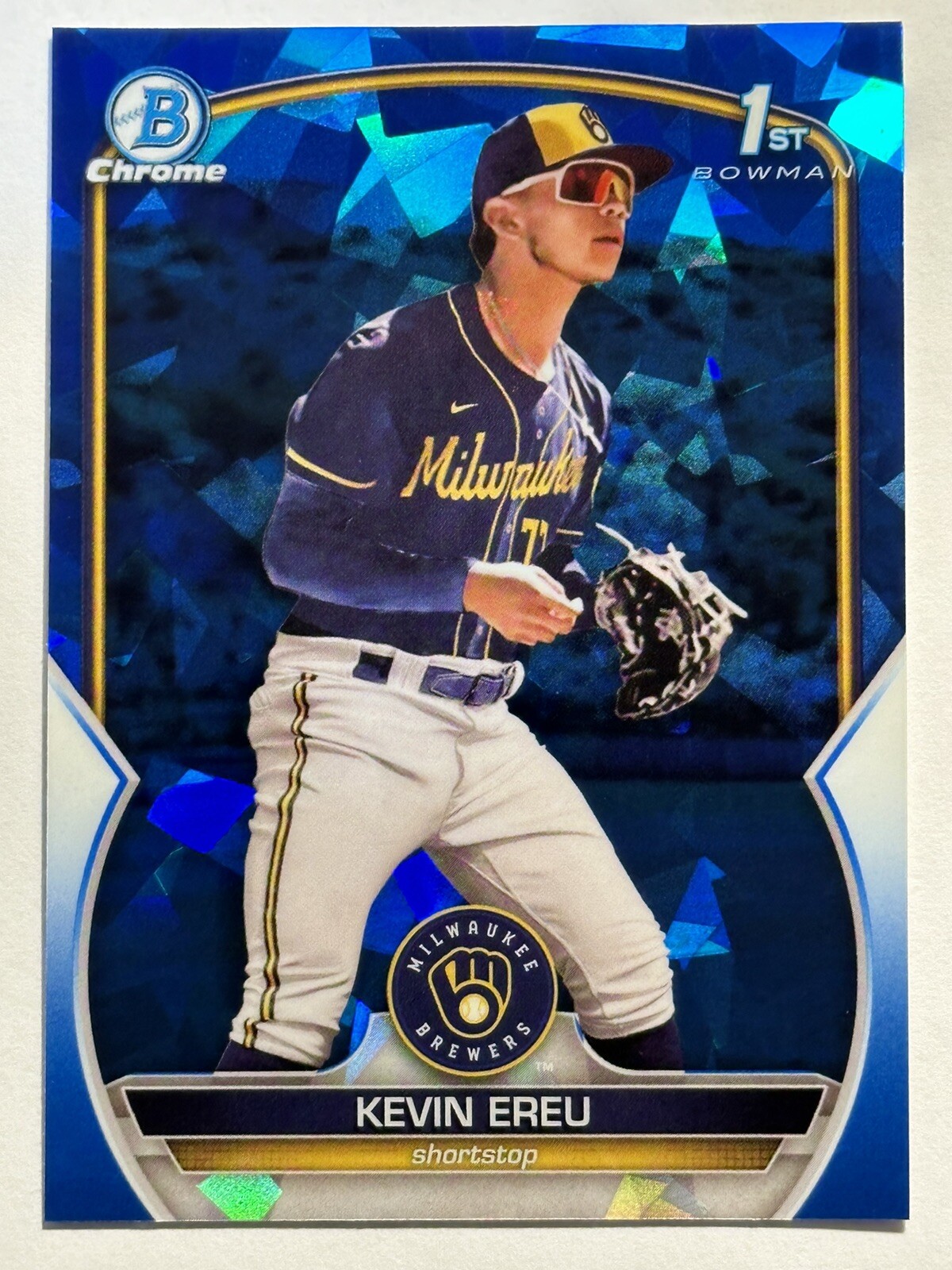 2023 Bowman Chrome Sapphire Edition Kevin Ereu #BCP-229 Prospects Brewers