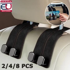 Universal Car Headrest Hook Leather Seat Back Hanger Bag Purse Cloth Organizer