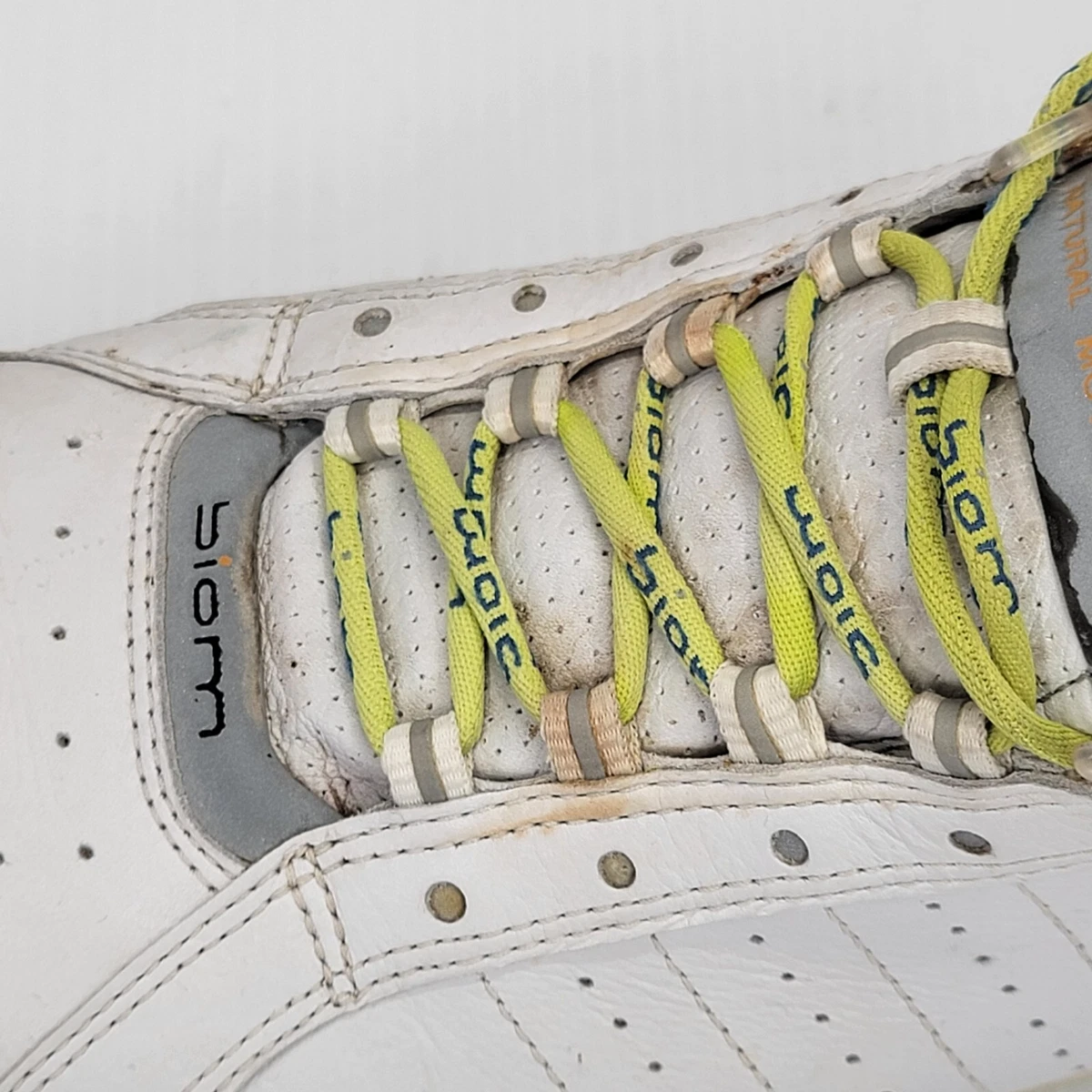 Ecco Golf Shoes White Yellow Biom Hybrid Yak Leather Women s Size 8 8.5 EUR 39