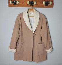 Vintage Retro 90s 80s Kaleidoscope Wool Duffle Pea Long Warm Winter Jacket Coat