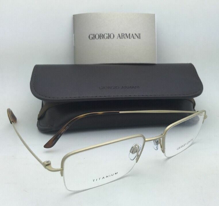 GIORGIO ARMANI Eyeglasses AR 5003-T 3002 53-19 Semi Rimless Matte