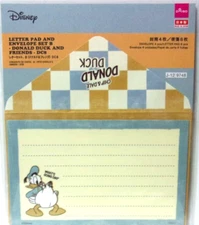 Disney Donald Duck Mini Letter Envelope Set DAISO Made in Japan