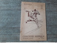 programme officiel concours hippique cannes mars 1949 jardins albert 1er cheval