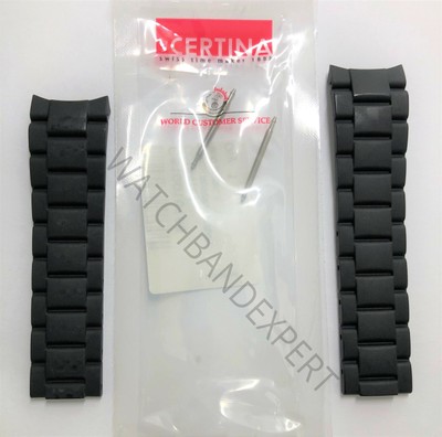 Original CERTINA DS Action Model # C013410A Black Rubber Watch Band Strap |  eBay