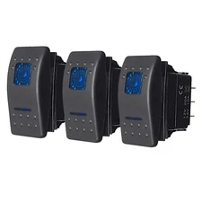 MGI Speedware 3-Pack Marine Rocker Switches with Illuminated LED