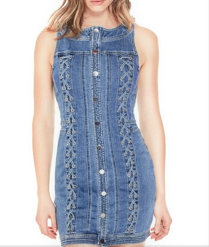 guess denim bodycon dress
