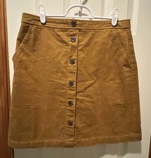 NWT J. Crew Corduroy Faux Button Front Mini Skirt Size 8 Lined New 79.50