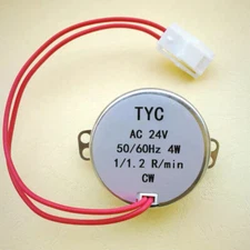 TYC 50/60Hz CW 4W AC 24V Synchron Synchronous Motor 1/1.2 R/Min