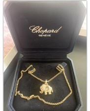 chopard happy diamonds necklace & Elephant 🐘 happy diamonds pendant rare