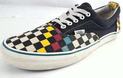 rainbow checkered shoes