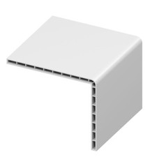 PVC Large 90° Corner Trim 100mm x 80mm Hollow Angle Roof Edge 1-2 Metre Lengths