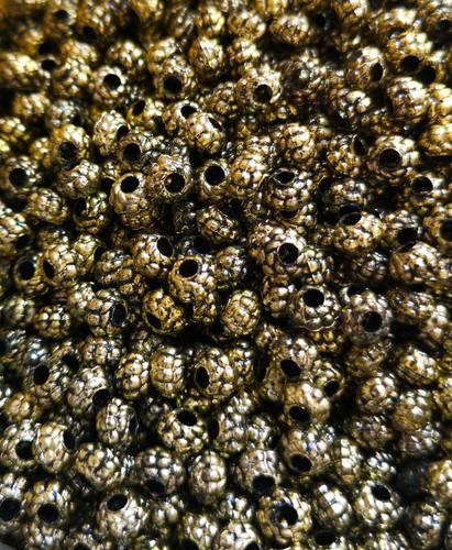 10g Mixed Gold, Silver, Rainbow & Copper spacer Beads Jewellery Charms for Craft - Picture 9 of 15