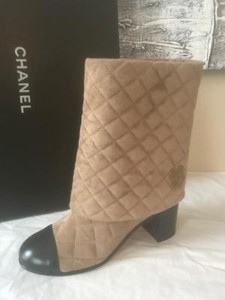 chanel fold over boots