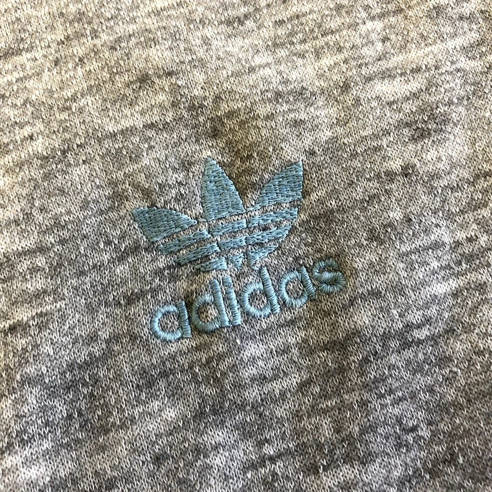 Sudadera De Colección Años 80 ADIDAS Gris Jaspeado 2 TONOS Aqua Tri Mezcla STREETWEAR L Foto 2 de 4