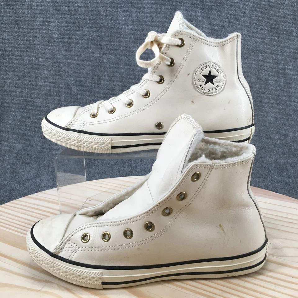 Tênis Converse Shoes Youth 5 Feminino 5 CTAS Lift High Top Flats 653367C Bege - Imagem 2 de 4