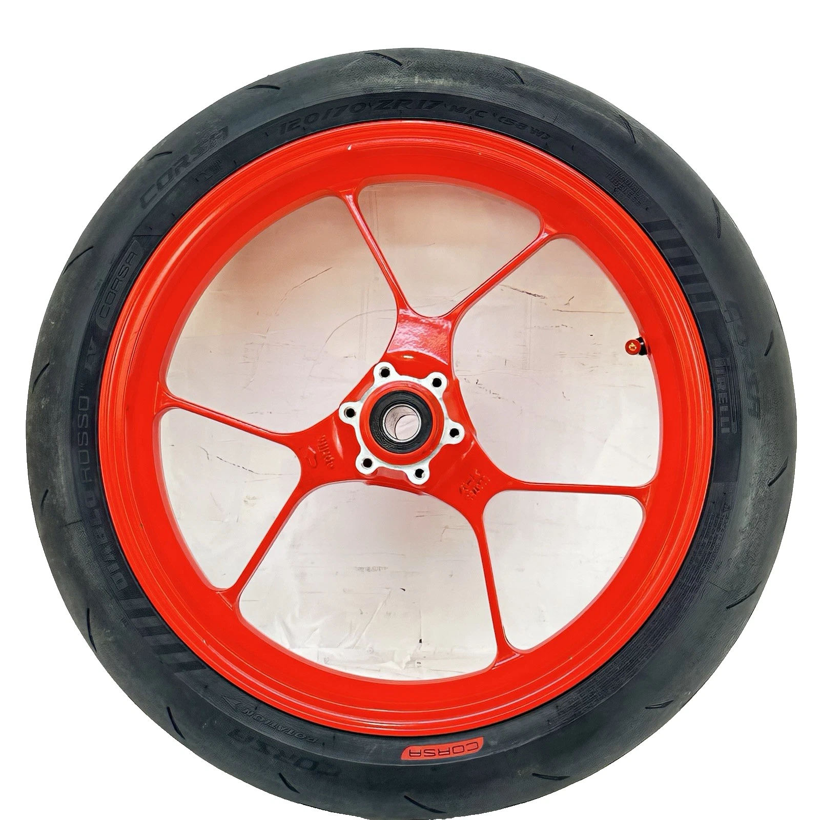 2021 - 2024 APRILIA RSV4 FRONT WHEEL RIM TIRE RUBBER RED STOCK OEM