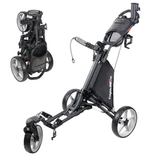CaddyLite One Swivel V8 Golf Push Cart – 3 Wheel Lightweight Folding Trolley ...