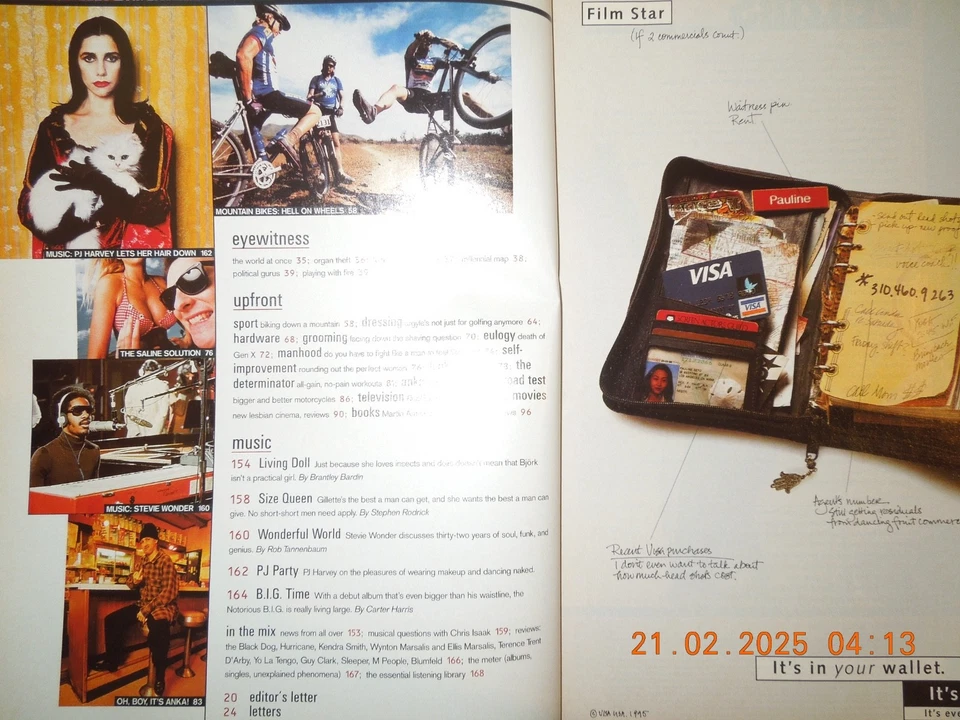 VAL KILMER details june 1995 BJORK notorious b.i.g. LORI SINGER pj Harvey - Image 3 of 4