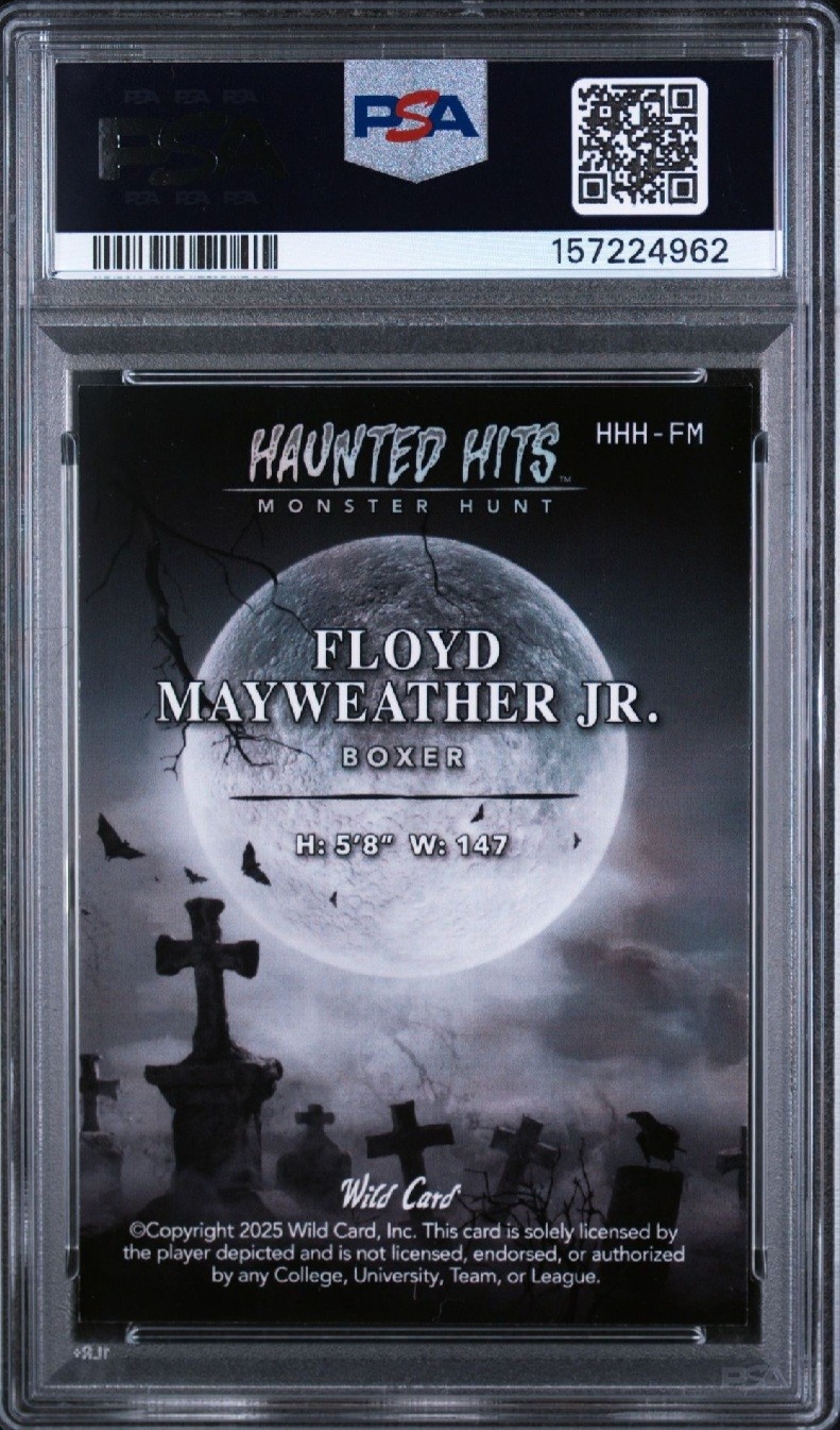 Wild Card 2025 Floyd Mayweather Jr H-Island-Red 1/1 PSA 10 HHH-FM view 2