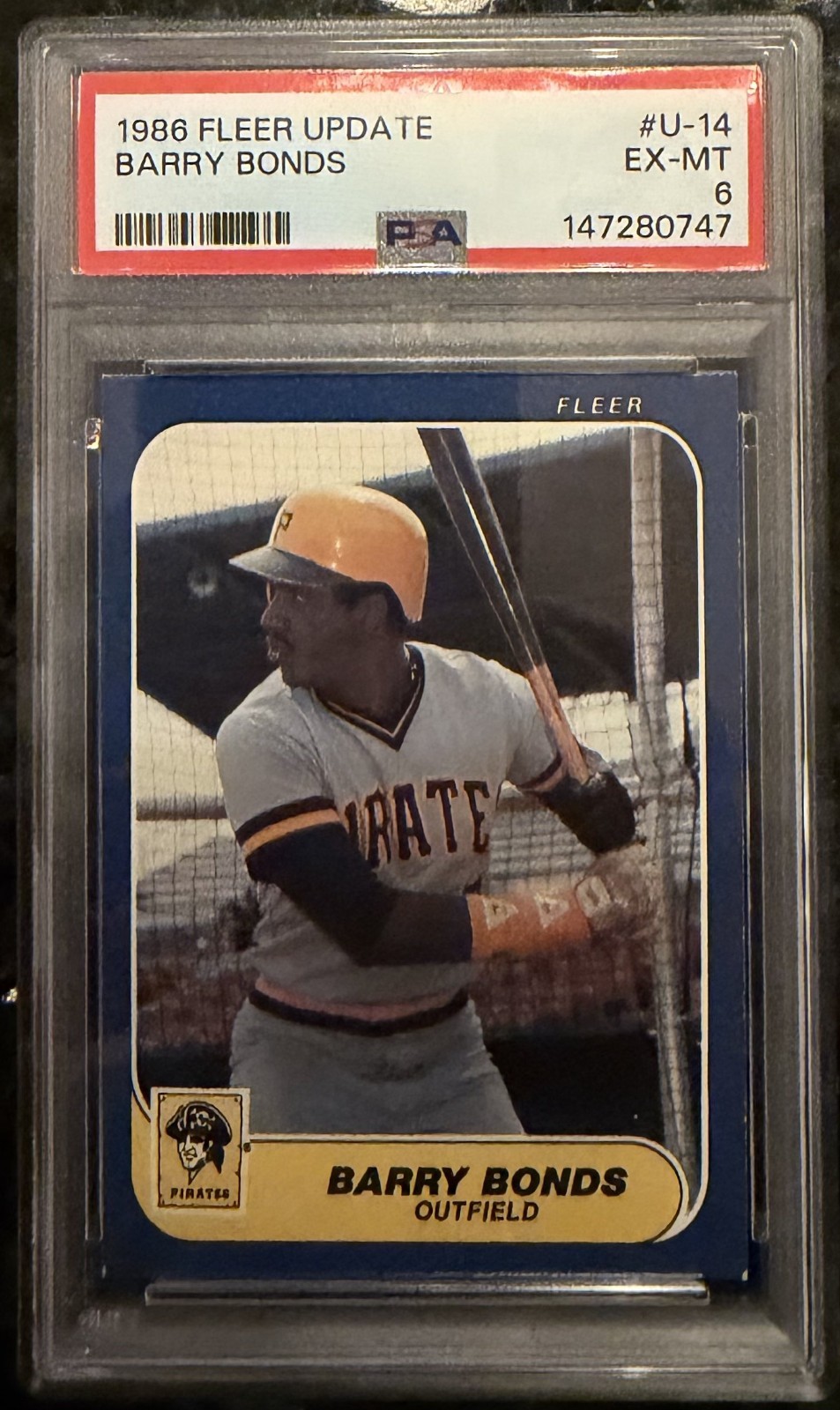 1986 Fleer Update Barry Bonds Rookie #U-14 PSA 6 LOW POP– Iconic RC NEW LABEL