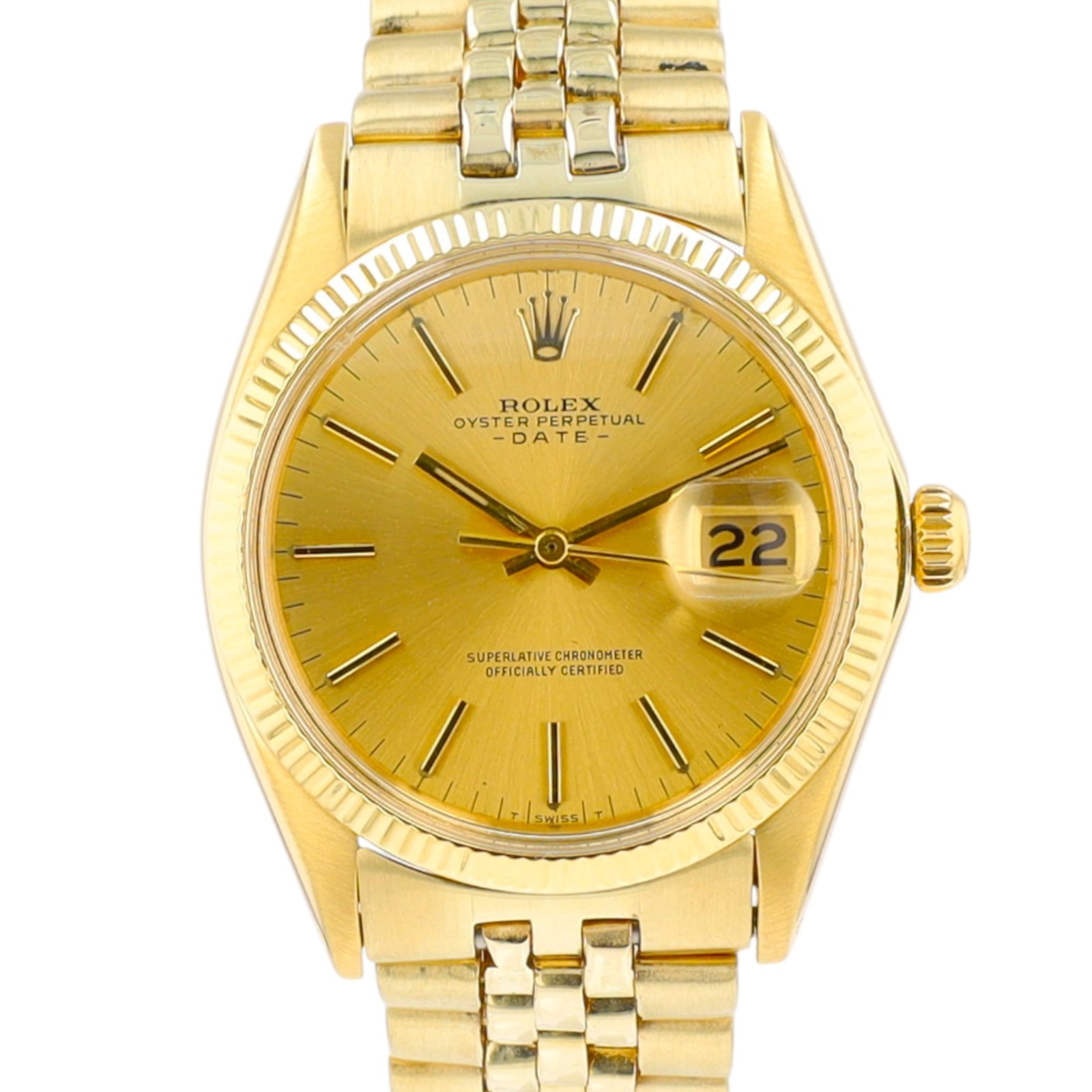 Rolex Date 18K Solid Yellow Gold