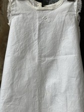 Antique 1920s Baby Cotton Dress White Good Conditions 1-2 Years