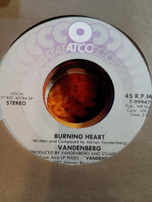 Vandenberg, Burning Heart ~ 1982 Atco 45 +sleeve