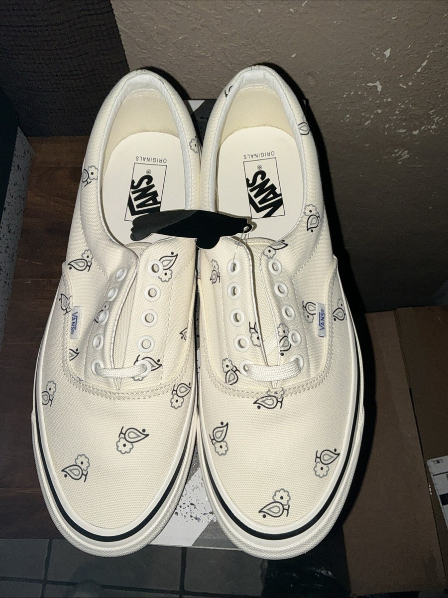 Size 9.5 - Vans Vault OG Era LX Paisley Classic White | eBay