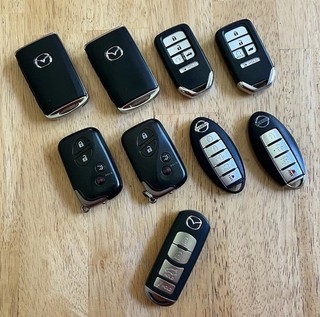 Lot of 9 OEM Mazda Lexus Honda Nissan keyless entry remote fobs GUC ￼