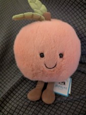 Jellycat. Amuseables Peach. Genuine. Brand New With Tags And Bag