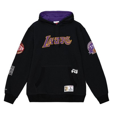 Los Angeles Lakers NBA Mitchell & Ness Team Origins Fleece Hoodie Schwarz