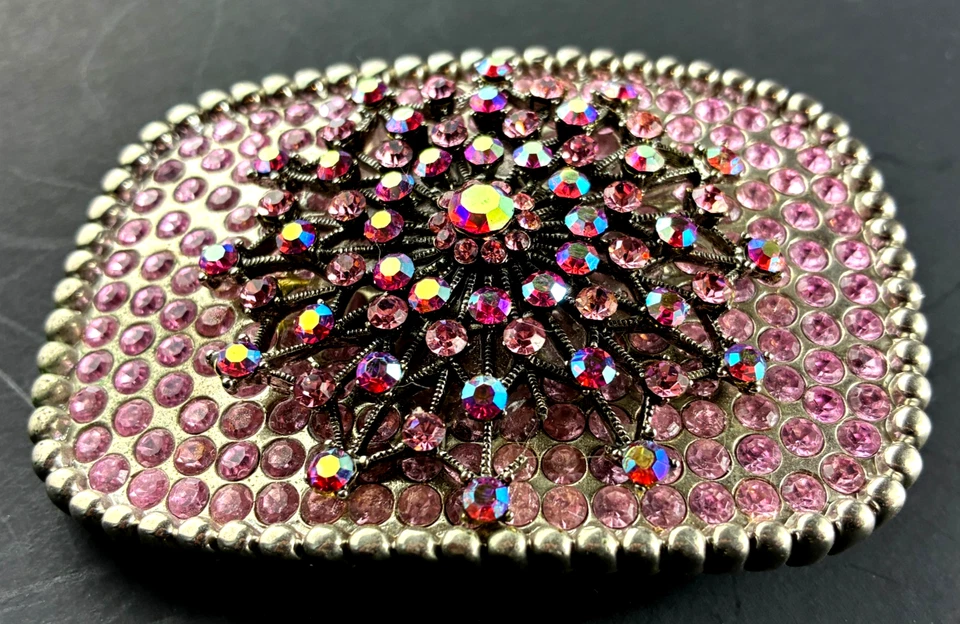 Navistar Ontario Belt Buckle G/P & B Fussy W/Rhinestone's (2) Two Vintage LOT JH - Image 2 of 4