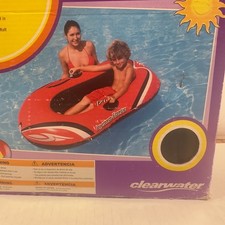 Clearwater One Person Raft Hydro-Force Inflatable Pool/Lake Float 57"x33" K-mart