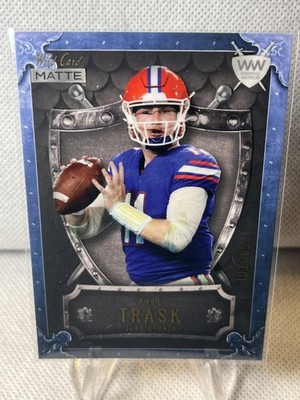 2021 Wild Card Matte Kyle Trask Weekend Warrior Blue Border #/185 #WWB-4 Gators