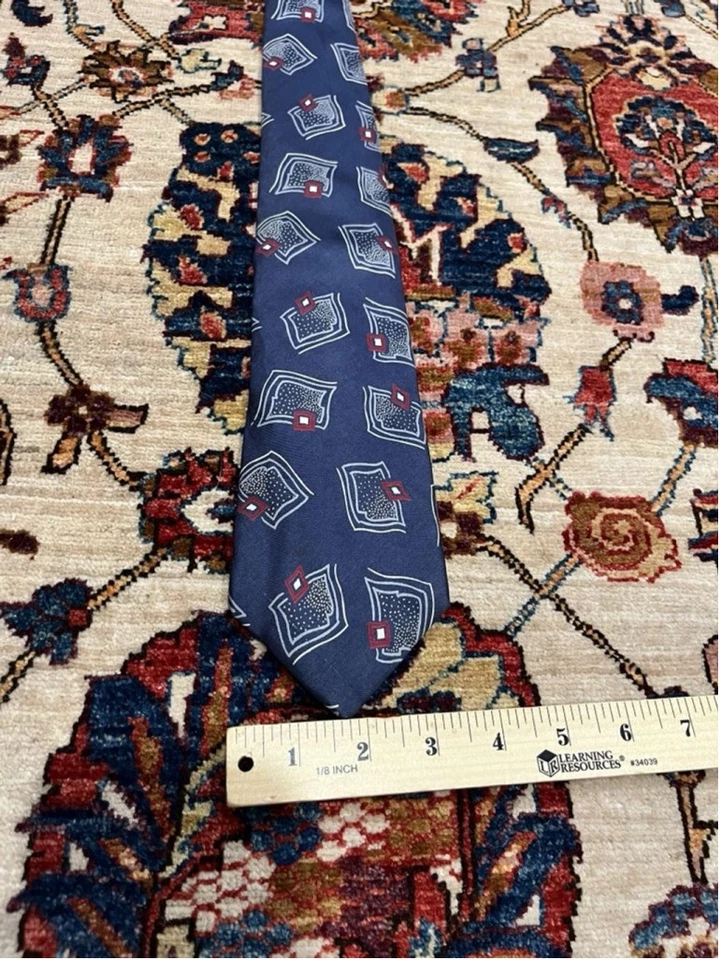 Corbata de cuello vintage Givenchy hecha en Italia pura seda abstracta loca para hombre Foto 3 de 4