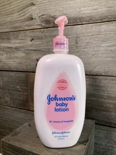 Johnson's Baby Lotion Pink Bottle 27 oz Discontinued Nourishes 24 Hours