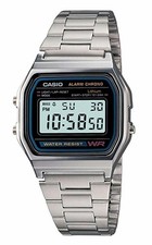 Men's Watch Classic Digital Dial Stainless Steel Bracelet A168W A158W-1-CASIO
