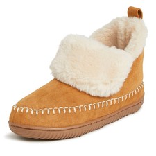 Dearfoams Women's Alpine Moritz Outdoor Arch Support House Shoe Bootie Slipper,