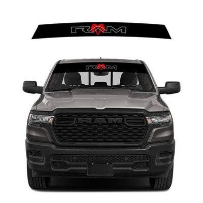 Auto Windschutzscheiben Aufkleber RAM mit sportlichem Widderlogo Dodge RAM 1500