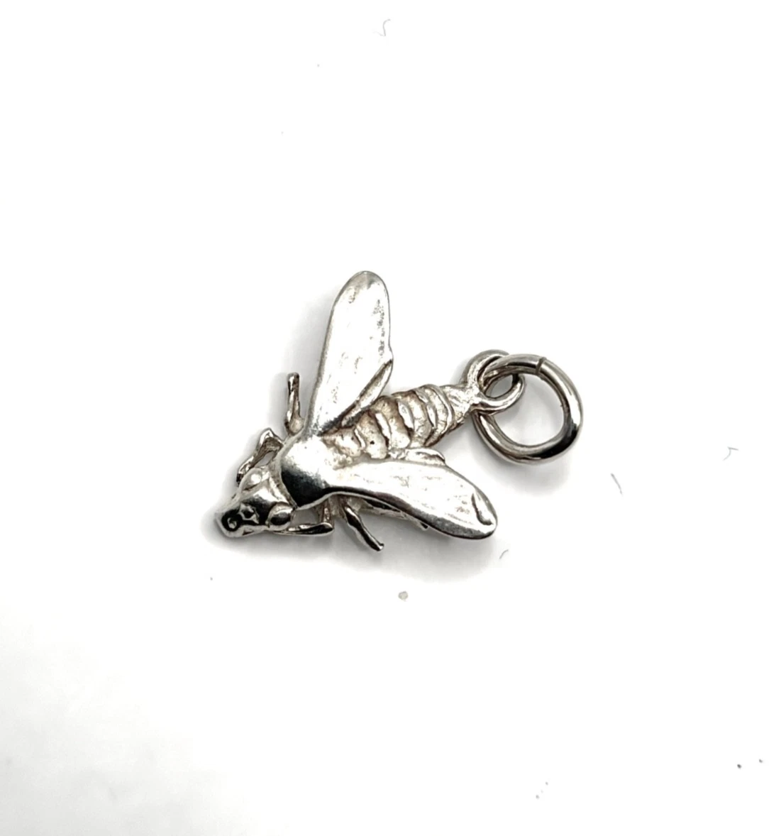 Small Vintage Sterling Silver Detailed Fly Charm