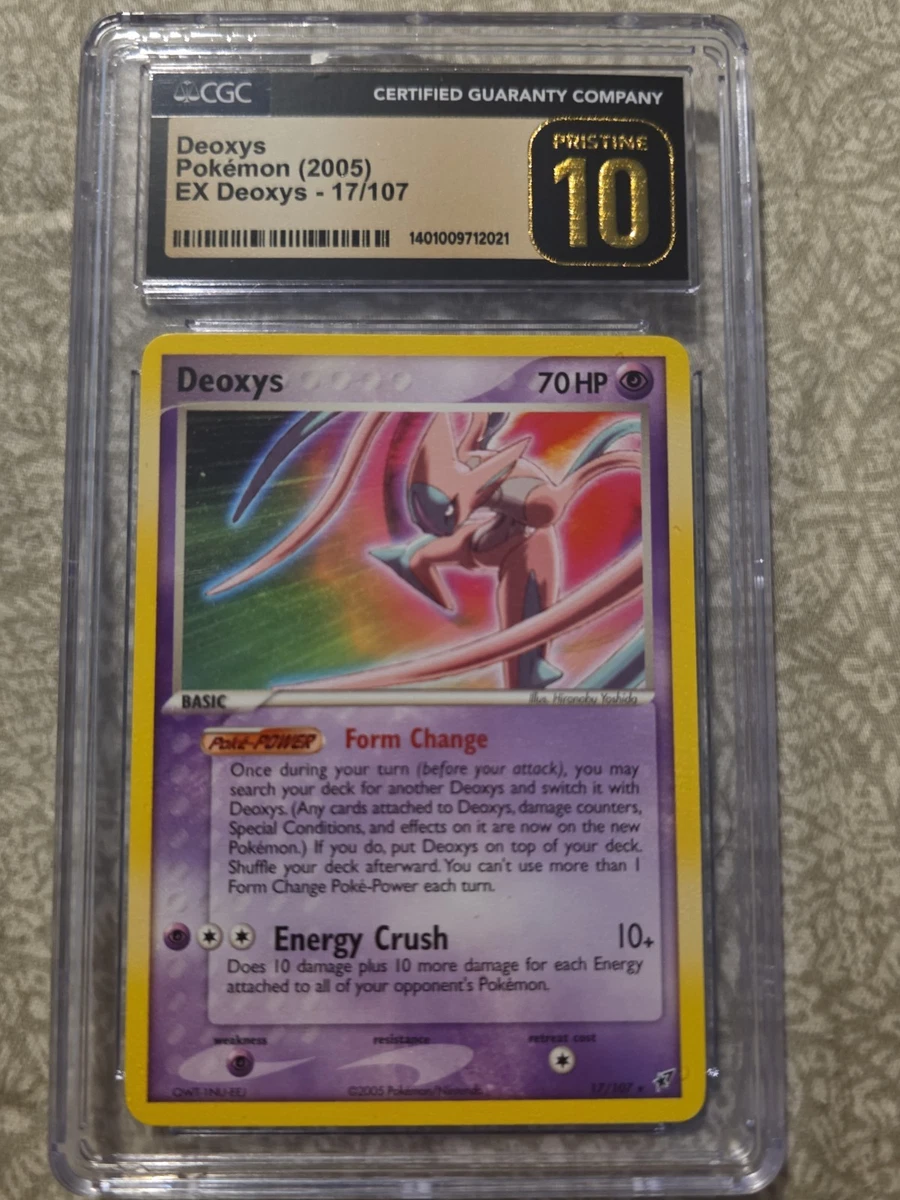 Pokémon TCG EX Deoxys Grade 10 Individual Collectible Card Game