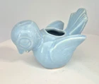 Shawnee Pottery Vintage Bird With Head Down Planter in Blue 4" Long