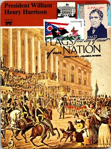 Dr Jim Stamps Maximum Card Ohio State Flag William Henry Harrison Combo Fdc