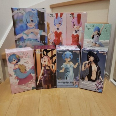 8x Re:Zero BiCute Bunnies Rem Ram Elsa Figures Collection Set